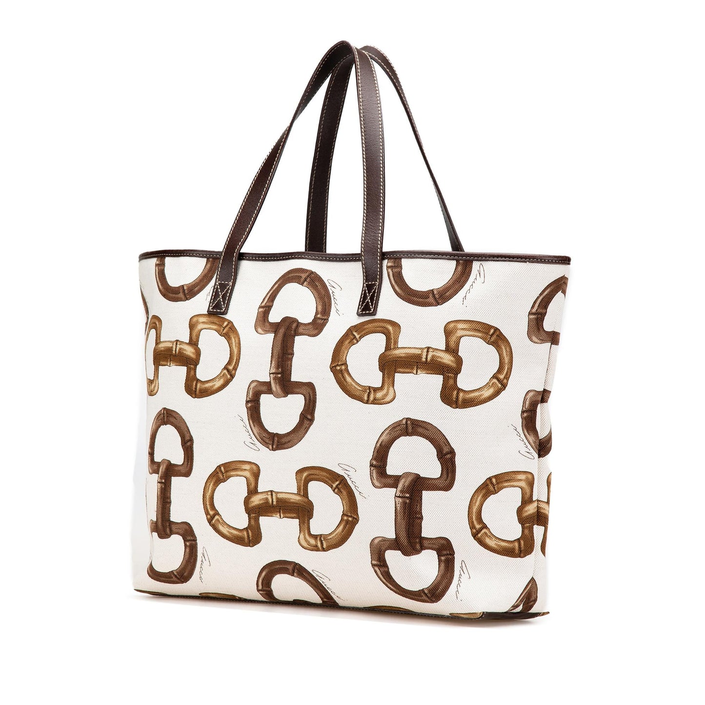 Gucci Printed Canvas Horsebit Tote
