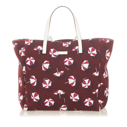 Gucci Printed Canvas Tote Bag (SHG-31677)