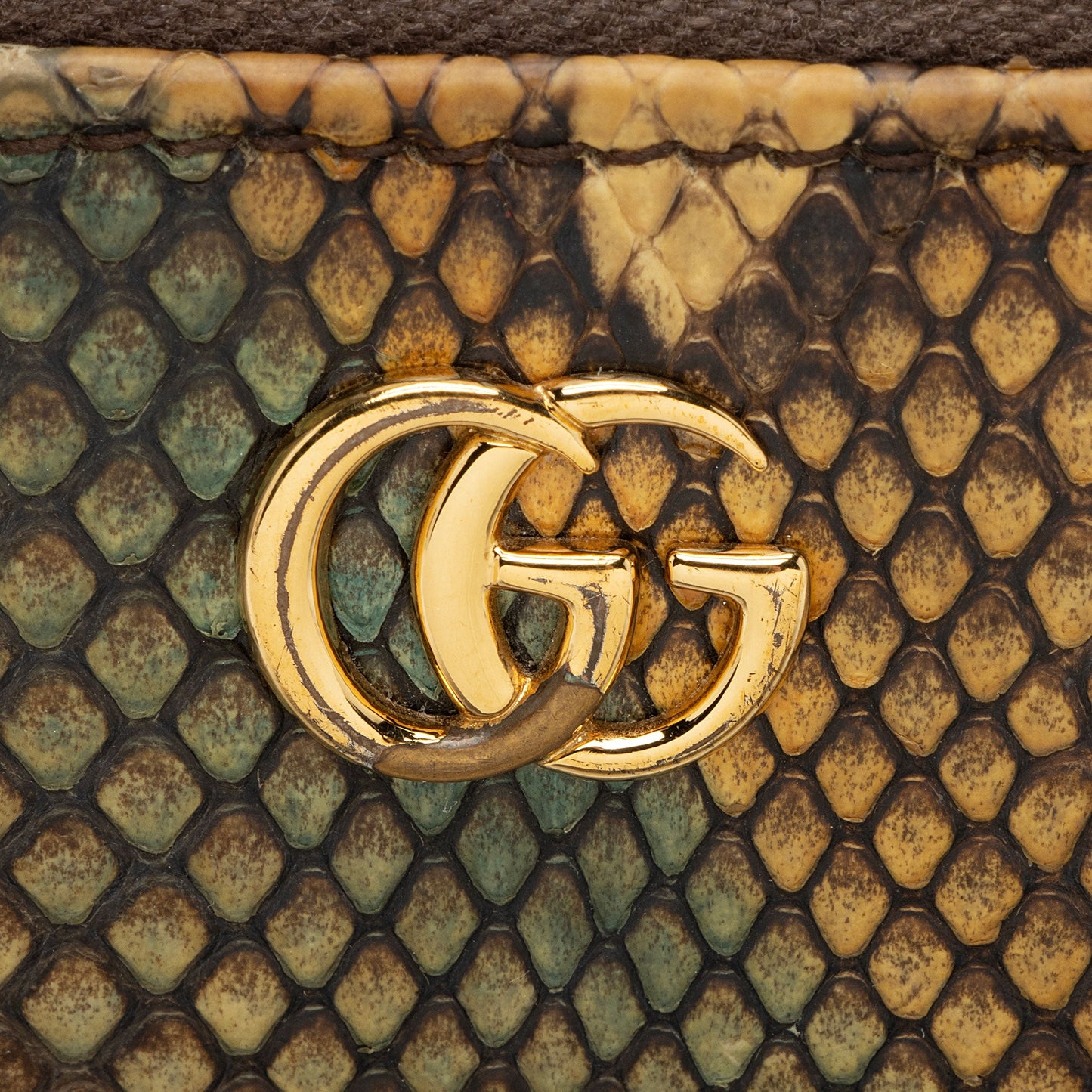 Gucci Python GG Marmont Zip Around Wallet