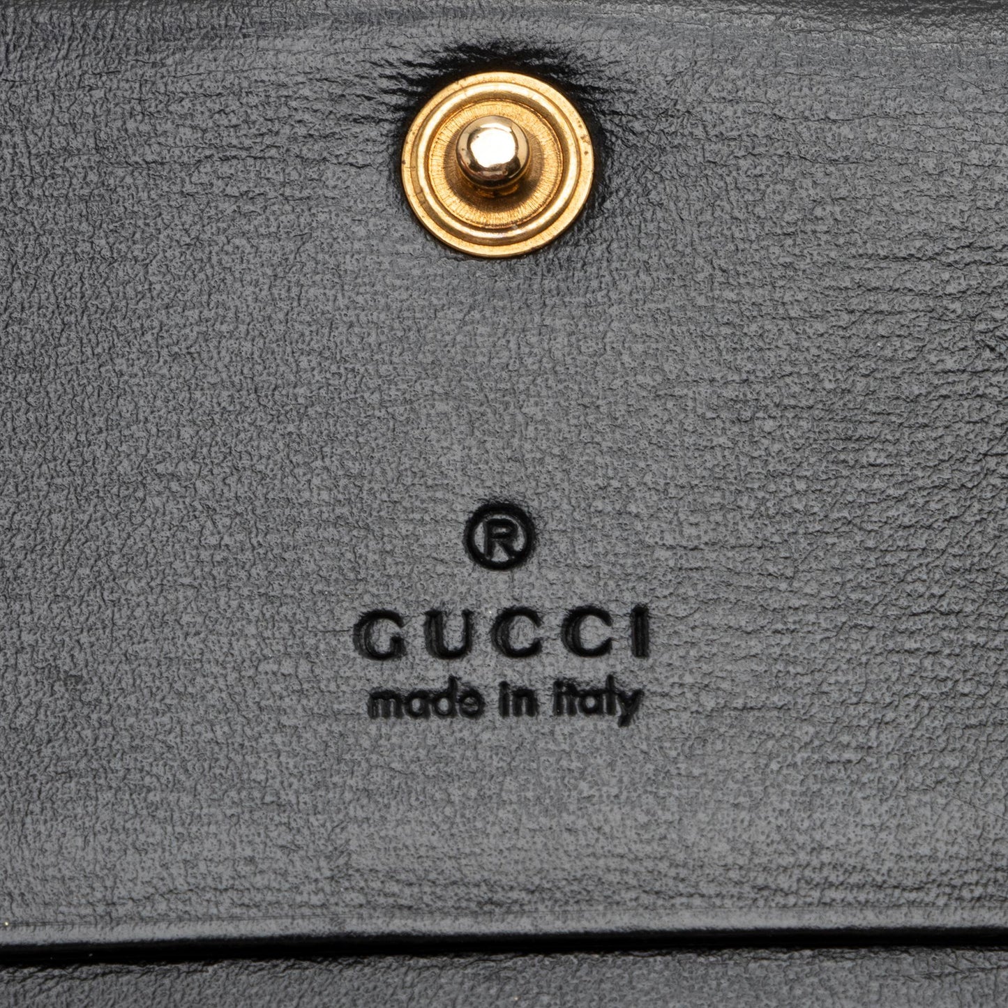 Gucci Quilted Leather GG Marmont Web Trapuntata Card Case Wallet (SHF-9USkLq)