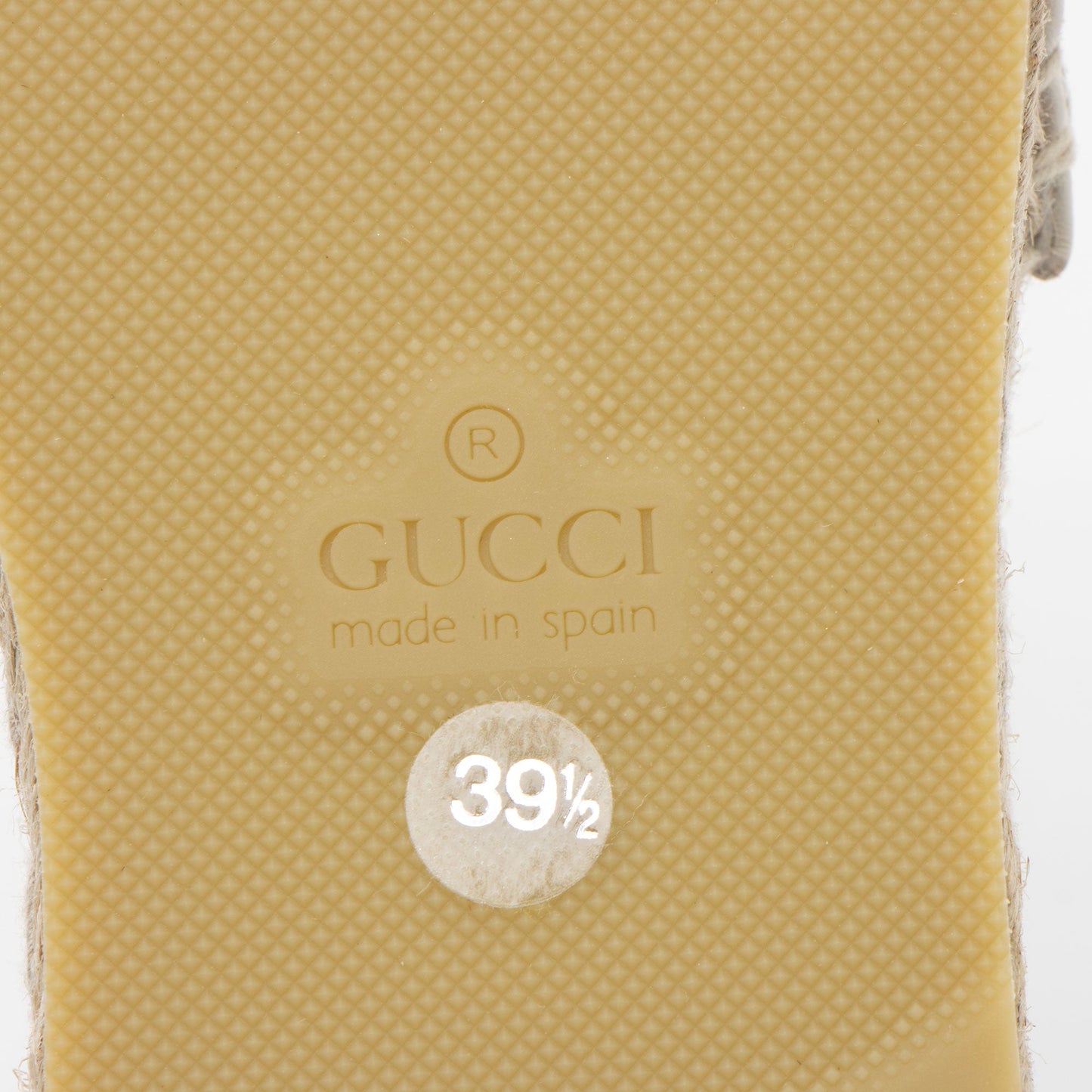 Gucci Raffia GG Espadrille Wedges - Size 9.5 / 39.5