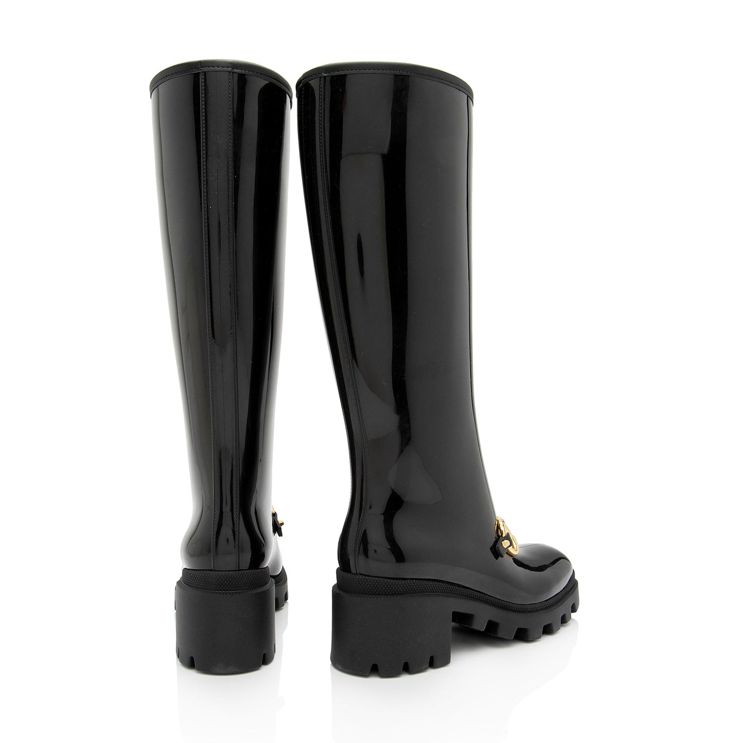 Gucci Rubber Horsebit Tall Boots - Size 7 / 37 (SHF-2lRdpB)