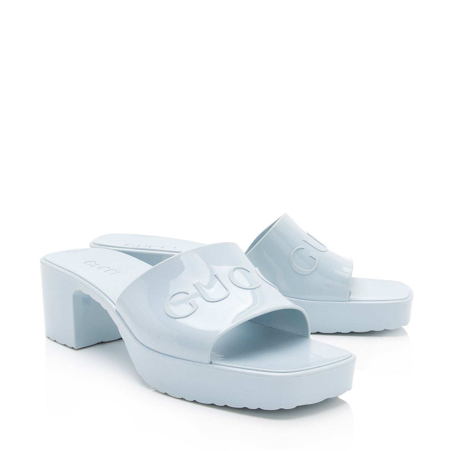 Gucci Rubber Slide Sandals - Size 10 / 40 (SHF-fylyXz)