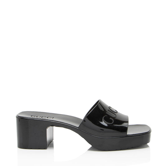 Gucci Rubber Slide Sandals - Size 9 / 39