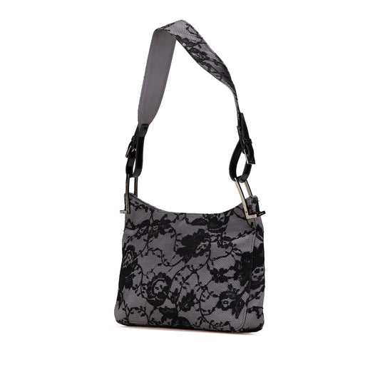 Gucci Satin Floral Lace Shoulder Bag