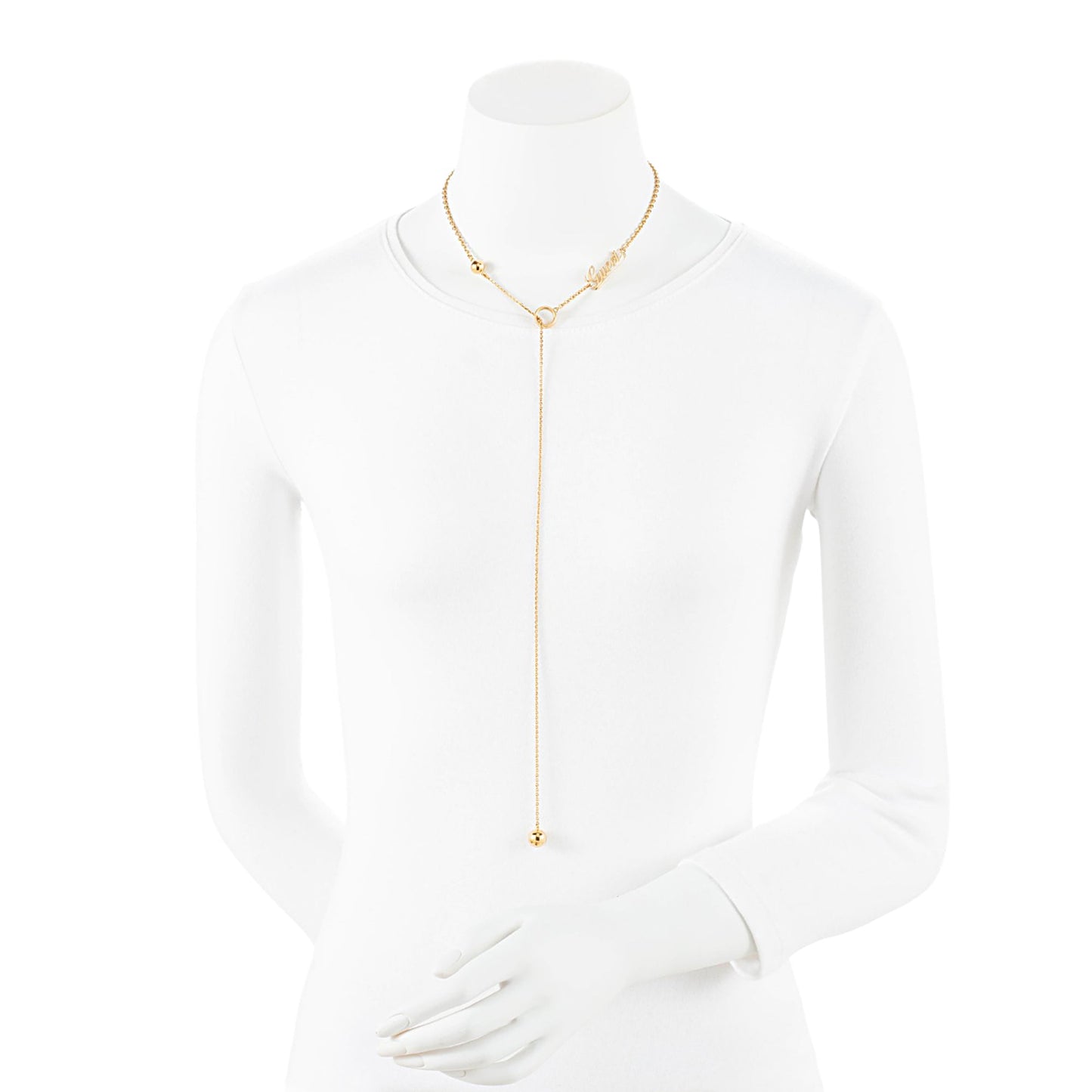 Gucci Script Lariat Necklace