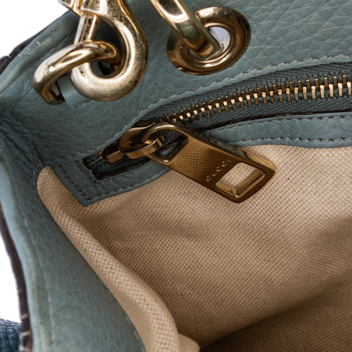 Gucci Small Calfskin Bamboo Shopper Satchel
