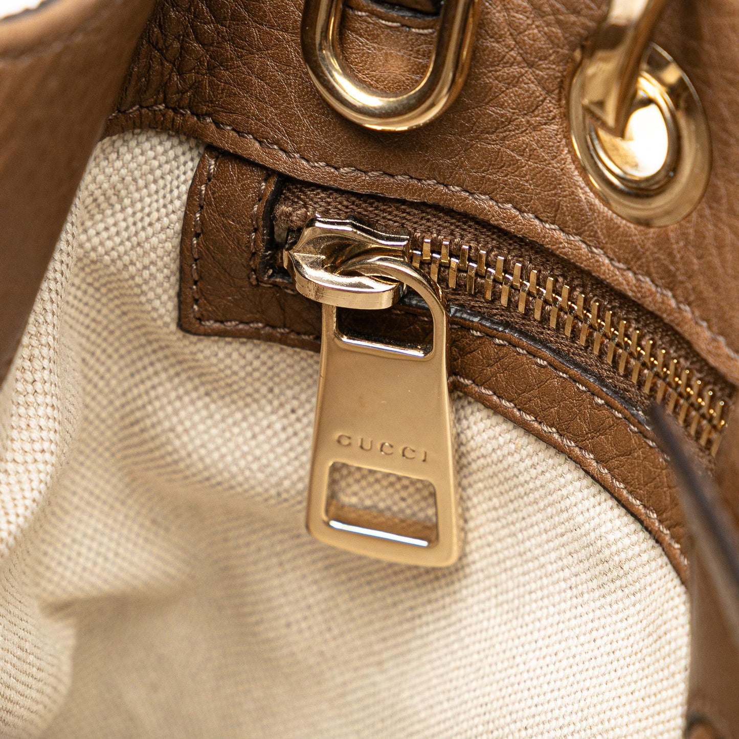 Gucci Small Calfskin Bamboo Shopper Satchel