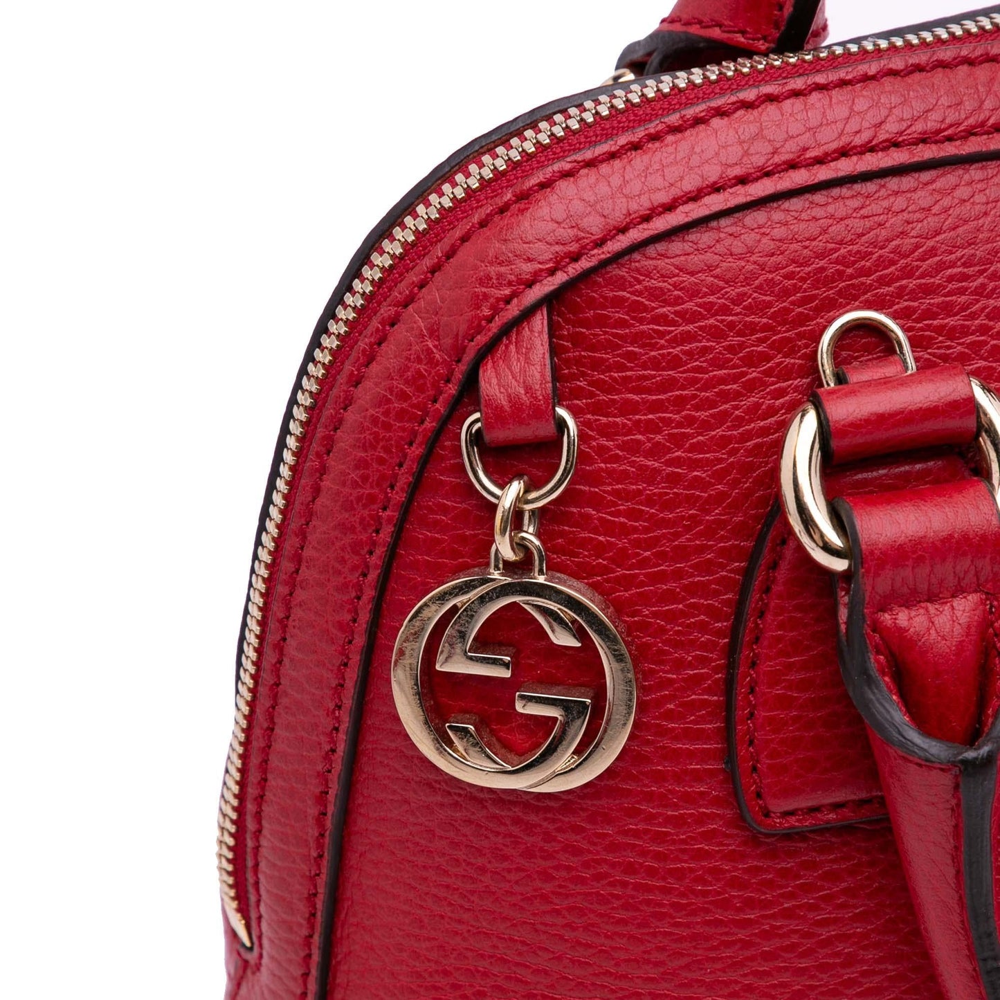 Gucci Small Dollar Calfskin GG Charm Dome Satchel
