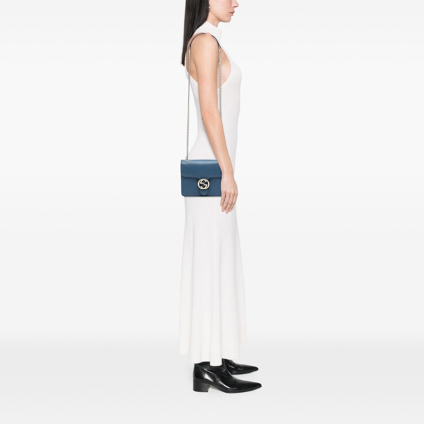 Gucci Small Dollar Calfskin Interlocking G Crossbody