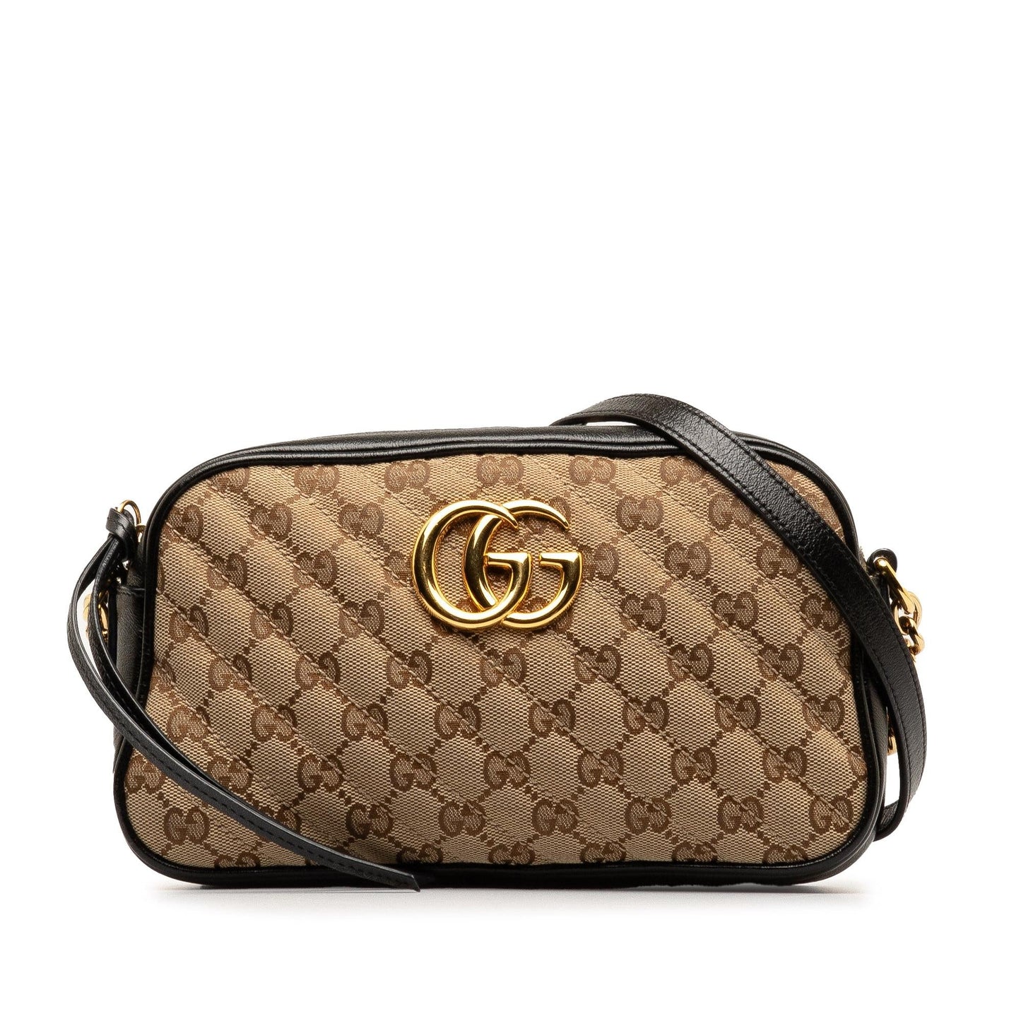 Gucci Small GG Canvas Marmont Matelasse Camera Bag (SHG-8k8jfb)