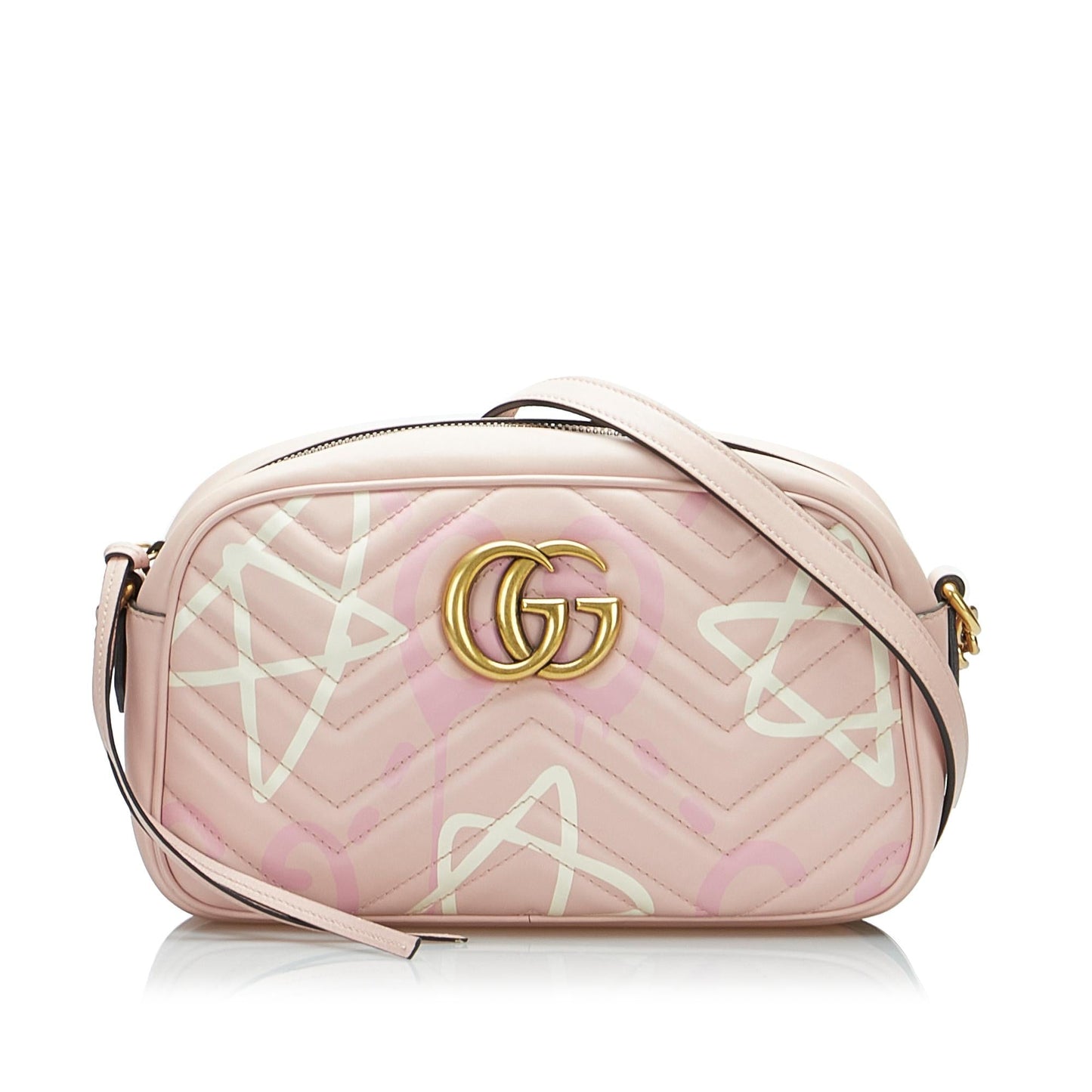 Gucci Small GG Marmont Ghost Crossbody Bag (SHG-tkRzOm)