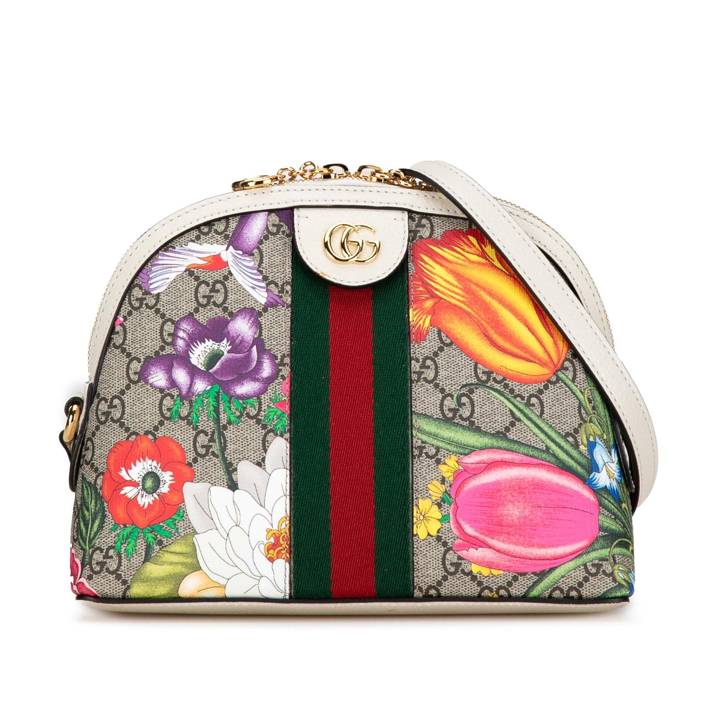 Gucci Small GG Supreme Flora Ophidia Dome (SHG-Sk0zuO)