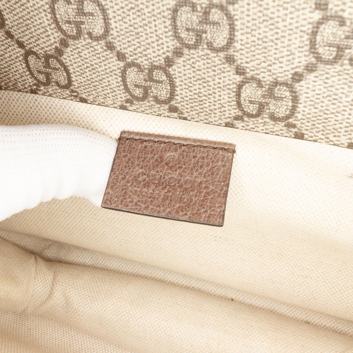 Gucci Small GG Supreme Web Neo Vintage Double Flap Messenger Bag