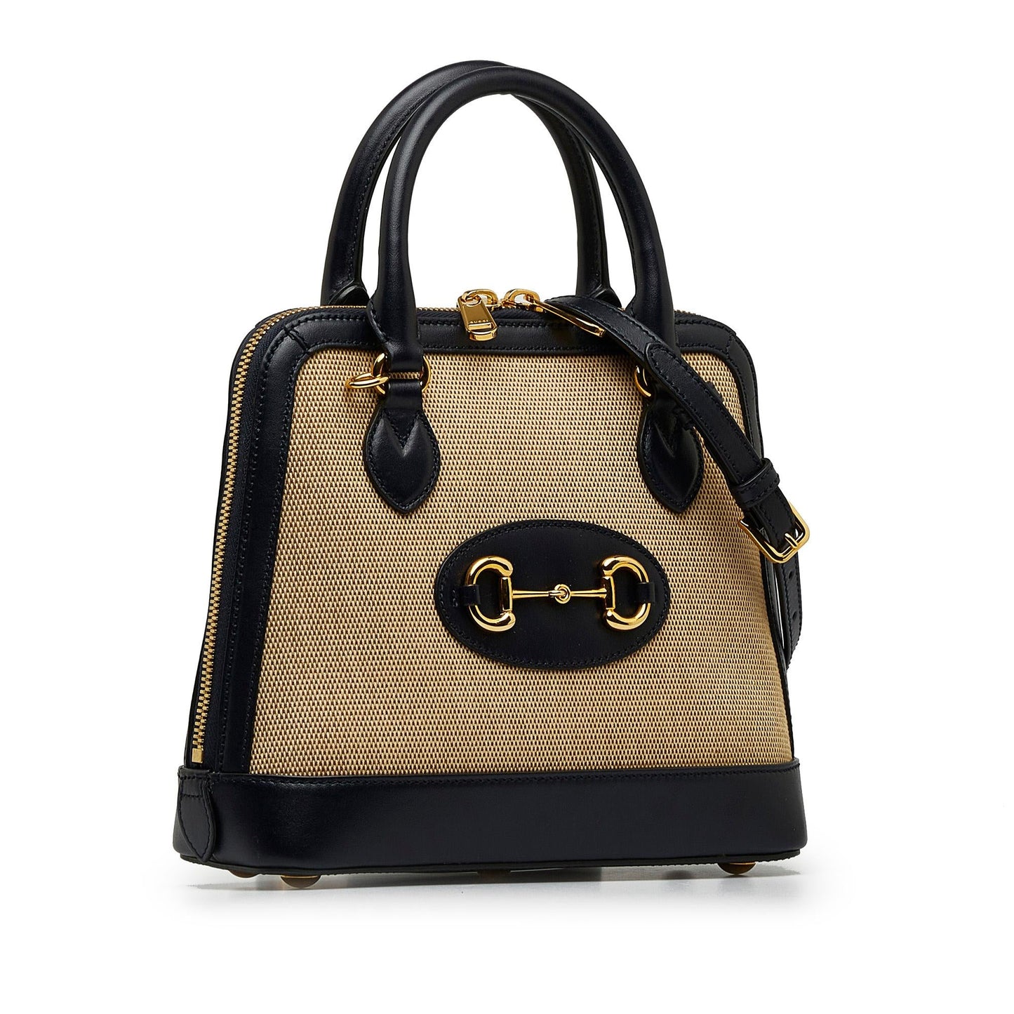 Gucci Small Horsebit 1955 Canvas Top Handle (SHG-hasten)