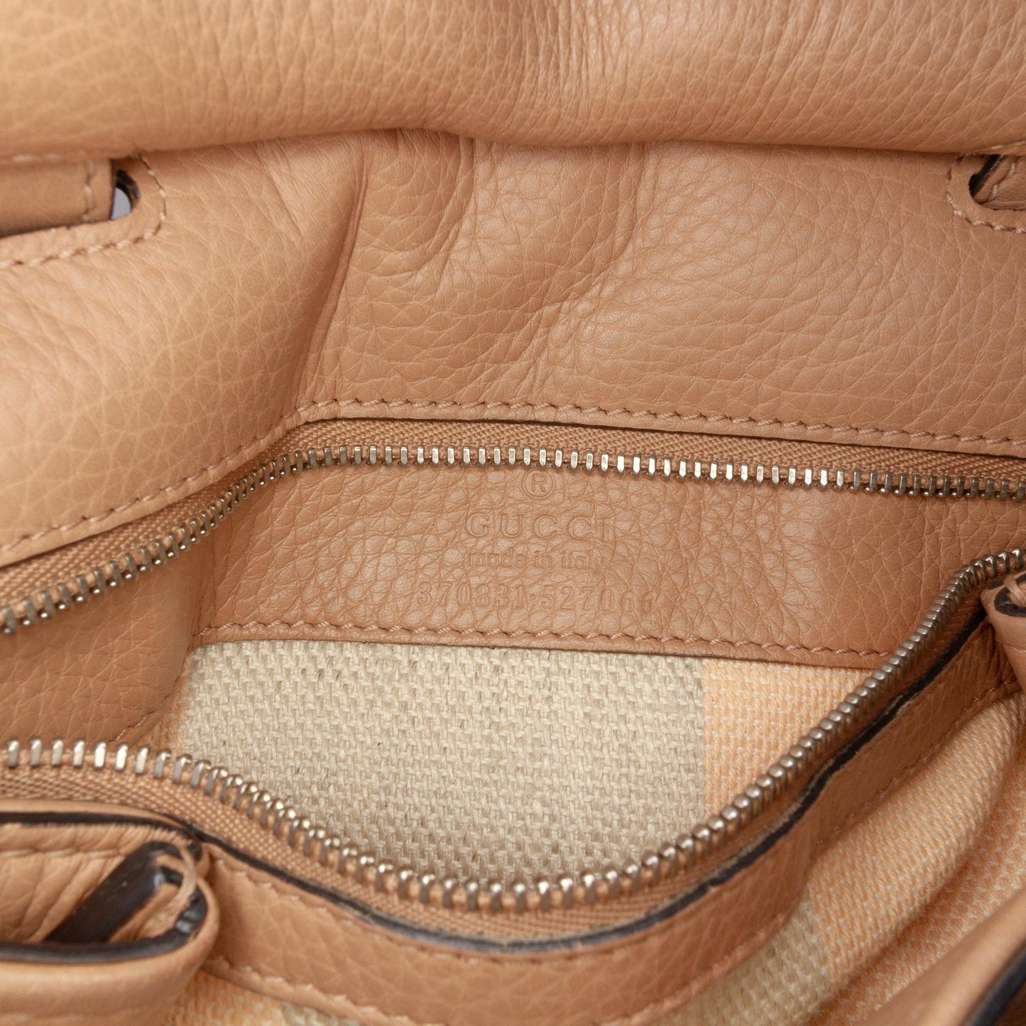 Gucci Small Leather Bamboo Daily Satchel