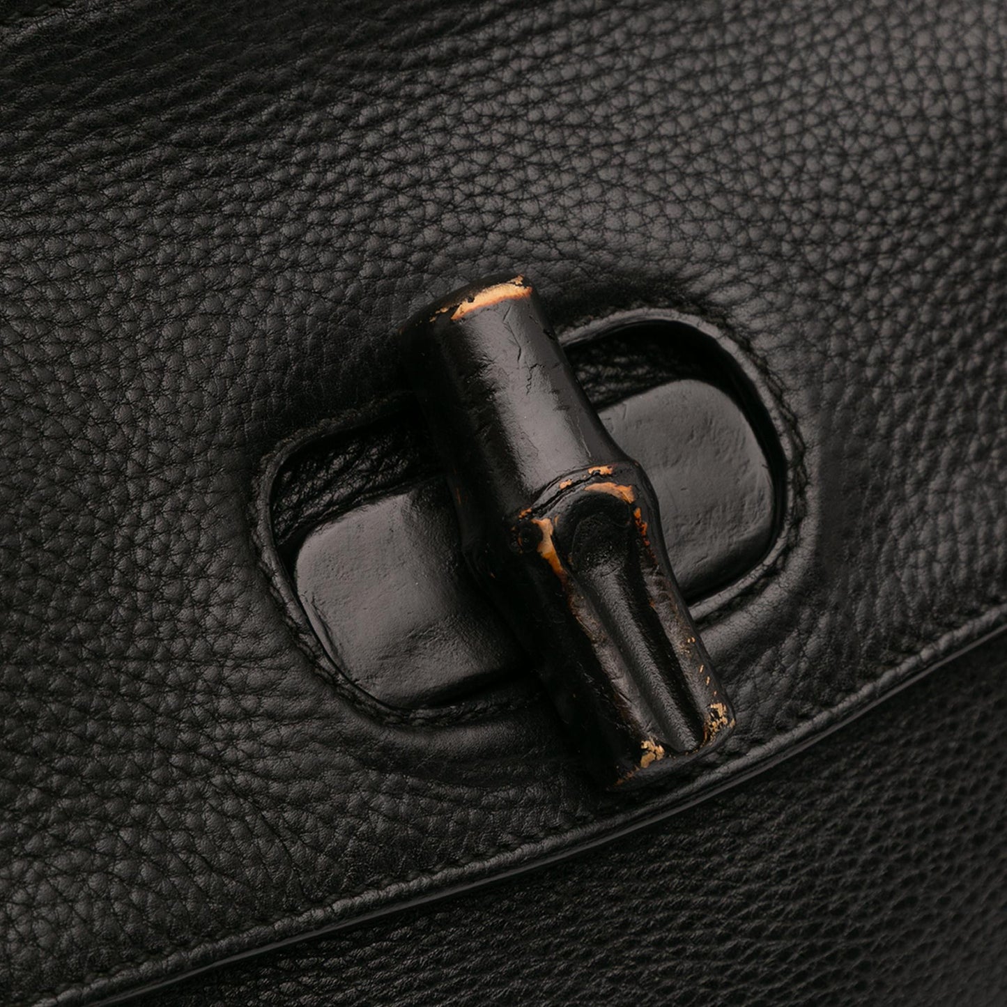 Gucci Small Leather Bamboo Daily Satchel