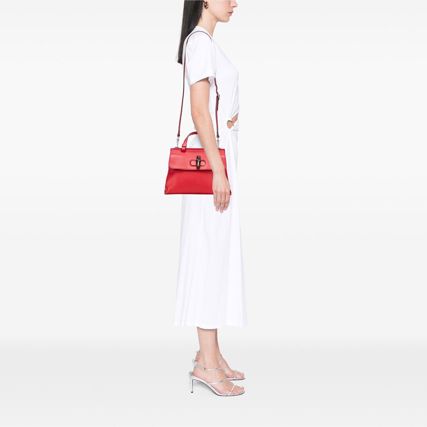 Gucci Small Leather Bamboo Daily Satchel