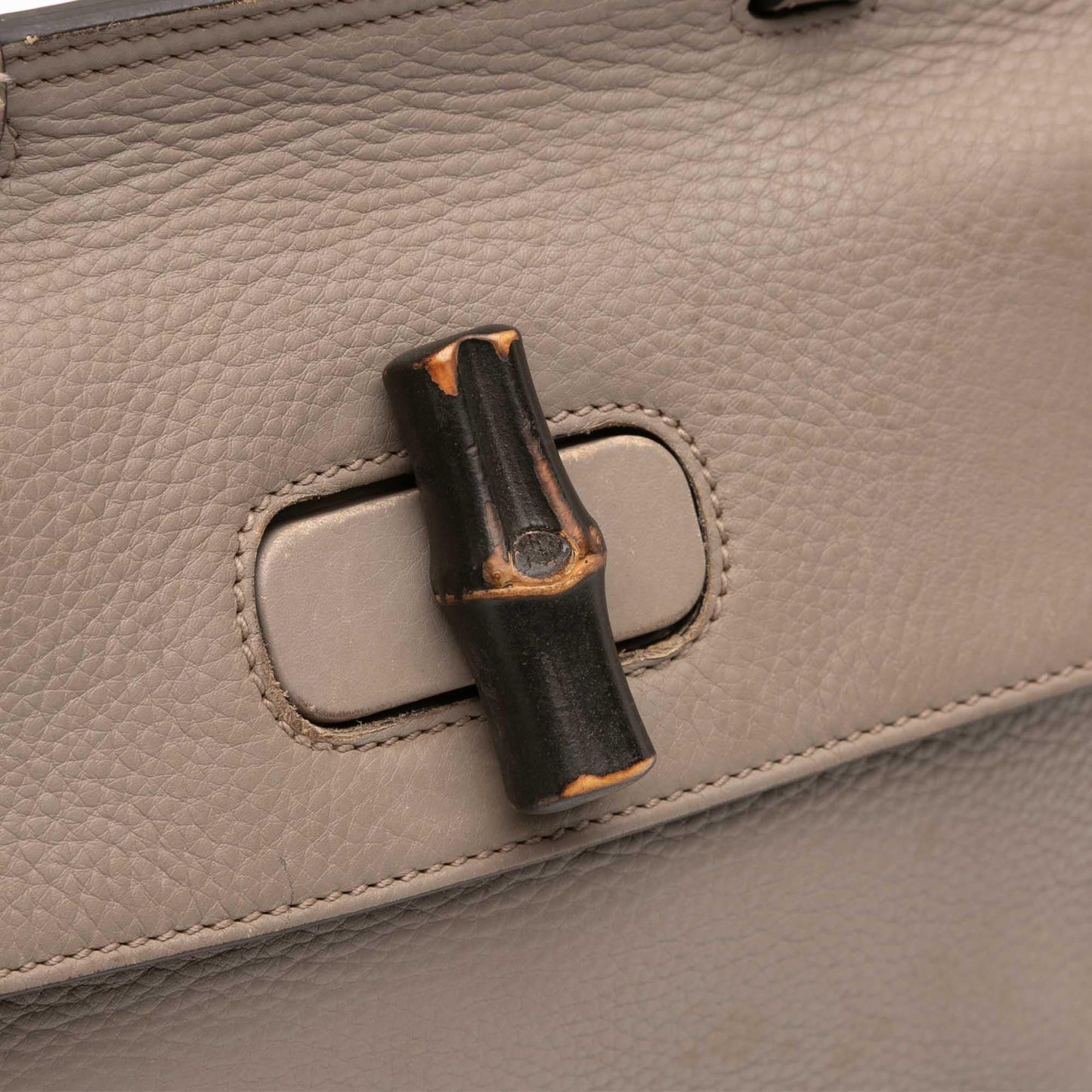 Gucci Small Leather Bamboo Daily Satchel