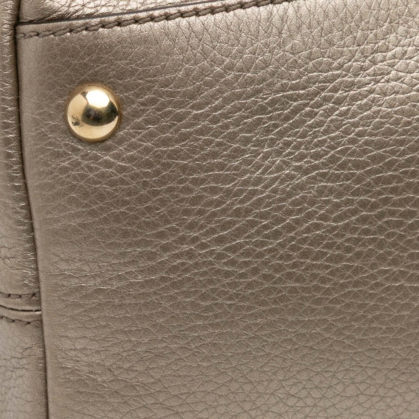 Gucci Small Metallic Leather Soho Working Satchel