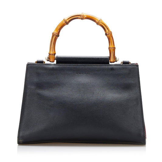 Gucci Small Nymphaea Bamboo Satchel (SHG-36983)