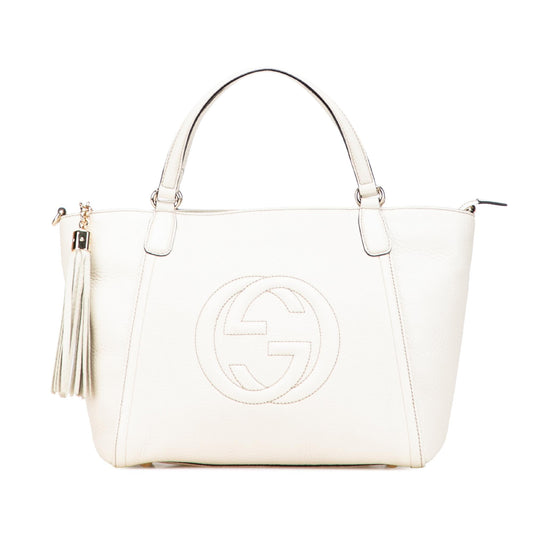 Gucci Small Pebbled Leather Soho Cellarius Satchel