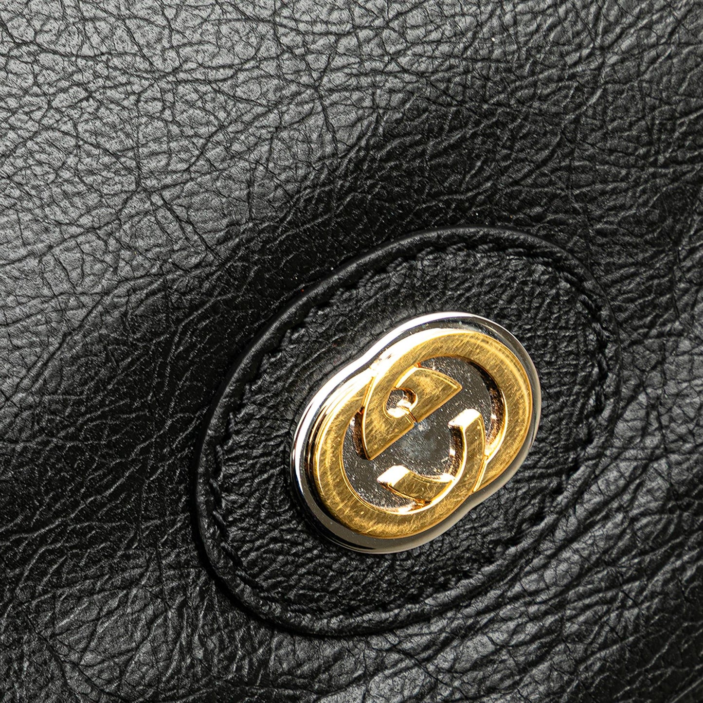 Gucci Soft Leather Interlocking G Portfolio Business Bag