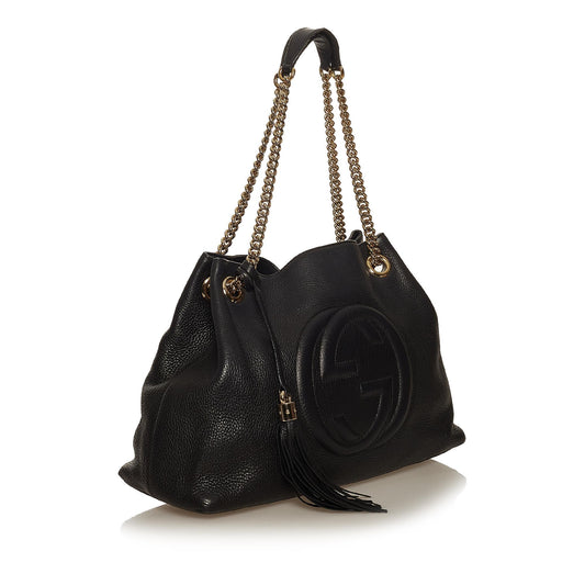 Gucci Soho Chain Leather Tote Bag (SHG-29321)