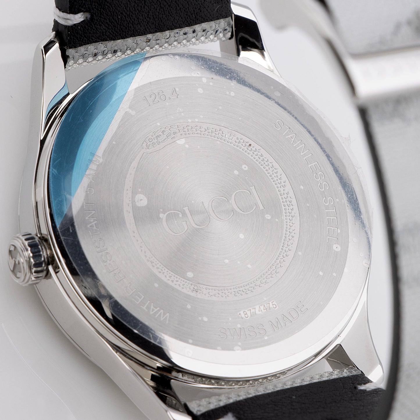 Gucci Stainless Steel GG Hologram Leather G-Timeless Watch (SHF-LehY5T)