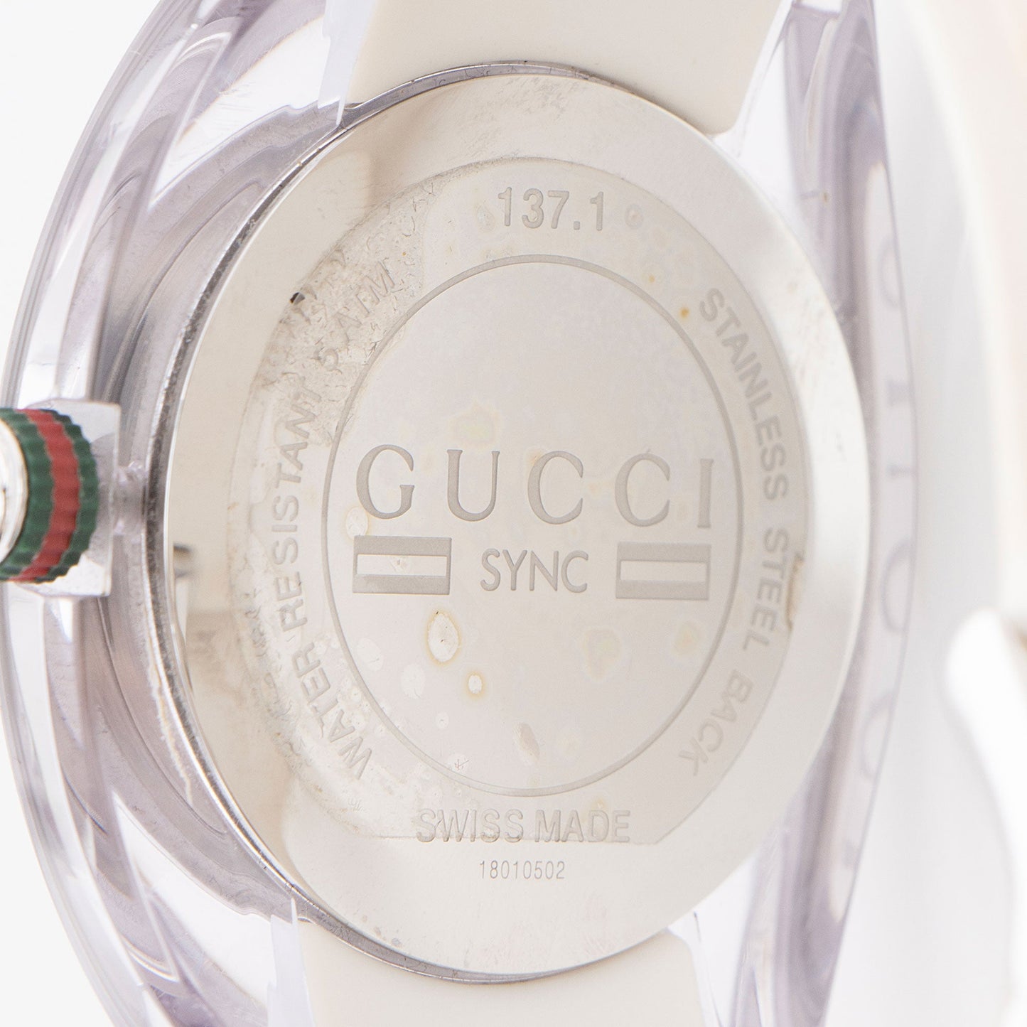 Gucci Stainless Steel Rubber GG Sync Watch (SHF-XOGJe6)