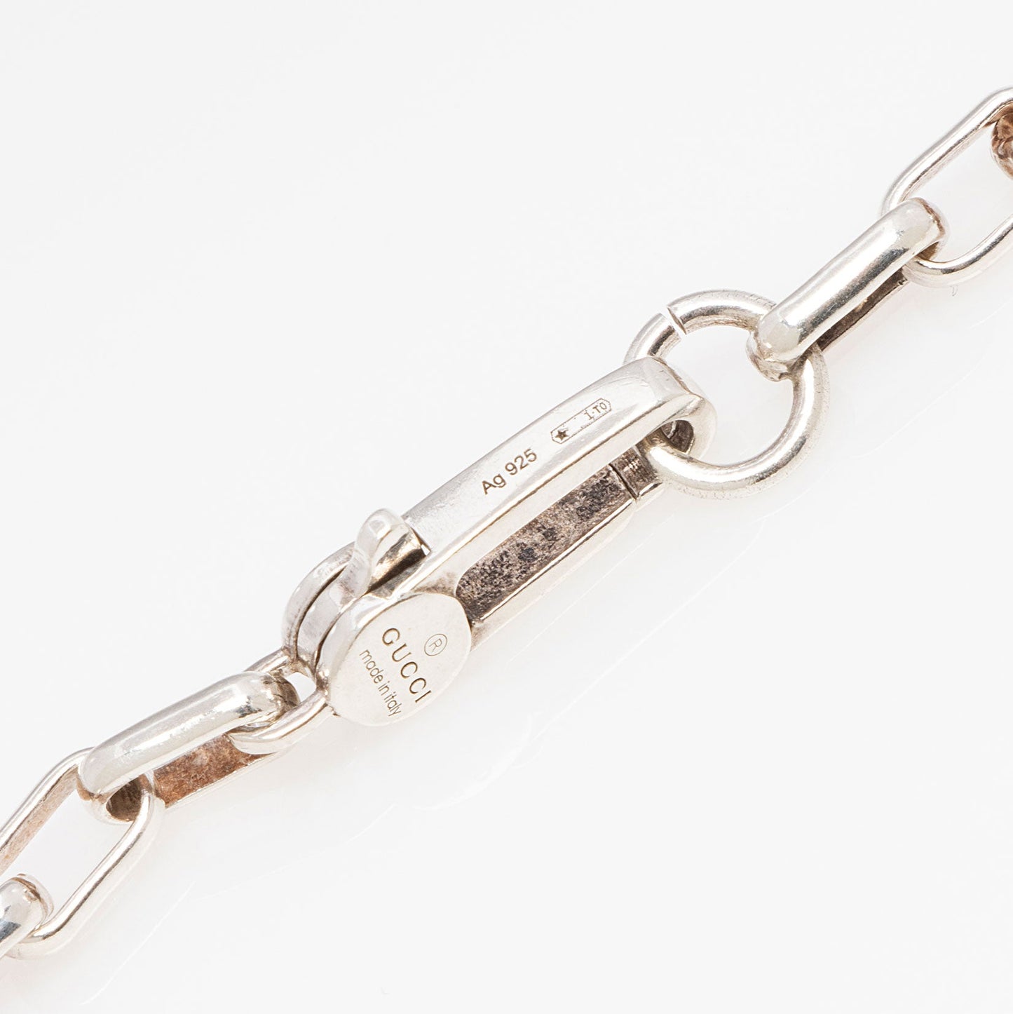 Gucci Sterling Silver Interlocking GG Necklace