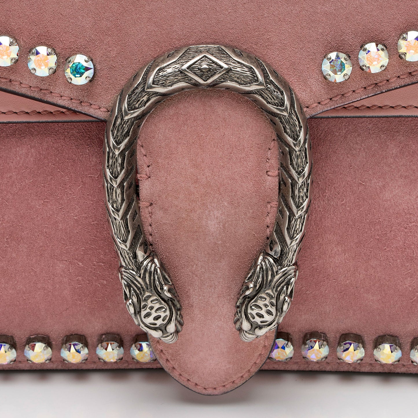 Gucci Suede Crystal Dionysus Medium Shoulder Bag