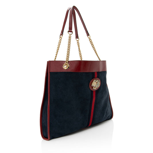 Gucci Suede Rajah Large Tote (SHF-20217)