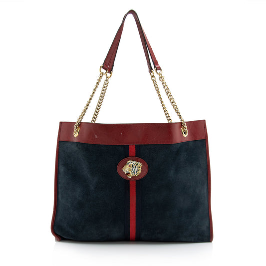 Gucci Suede Rajah Large Tote (SHF-23682)