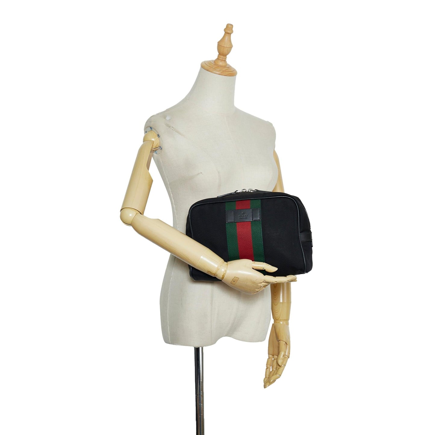 Gucci Techno Web Canvas Clutch (SHG-L5ydsu)
