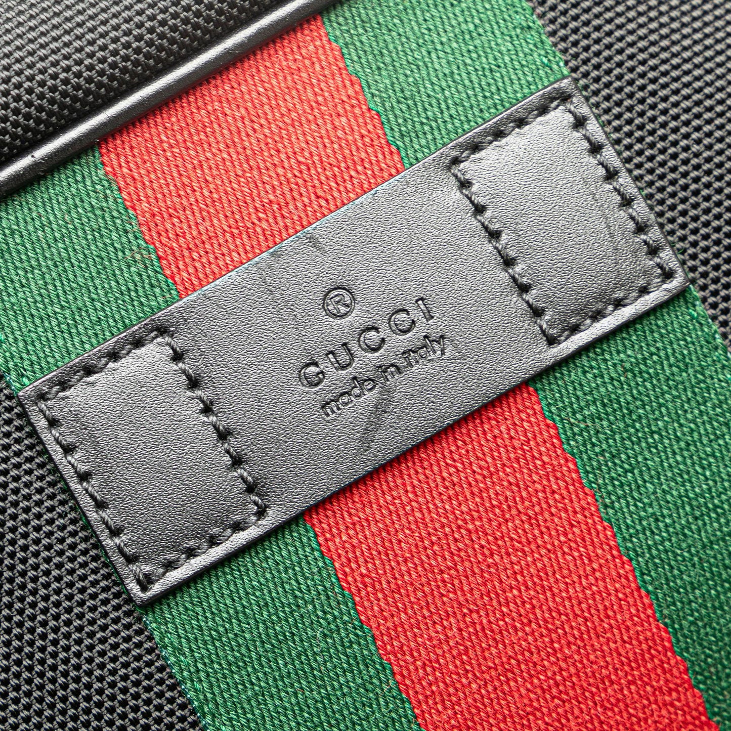 Gucci Techno Web Canvas Clutch