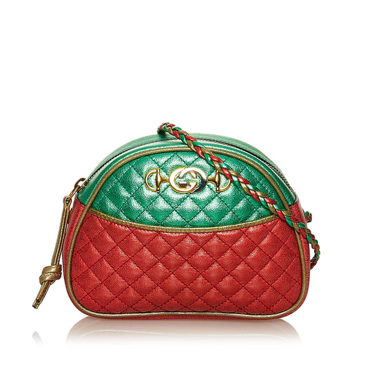 Gucci Trapuntata Leather Crossbody Bag (SHG-29305)