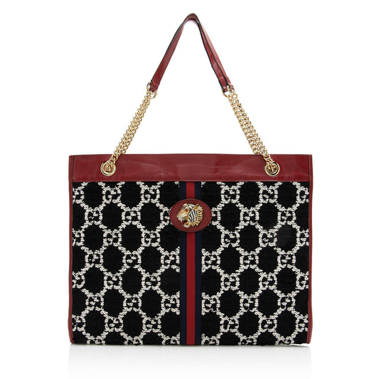 Gucci Tweed Rajah Large Tote (SHF-22899)