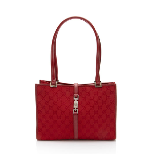 Gucci Vintage GG Canvas Bardot Shoulder Bag