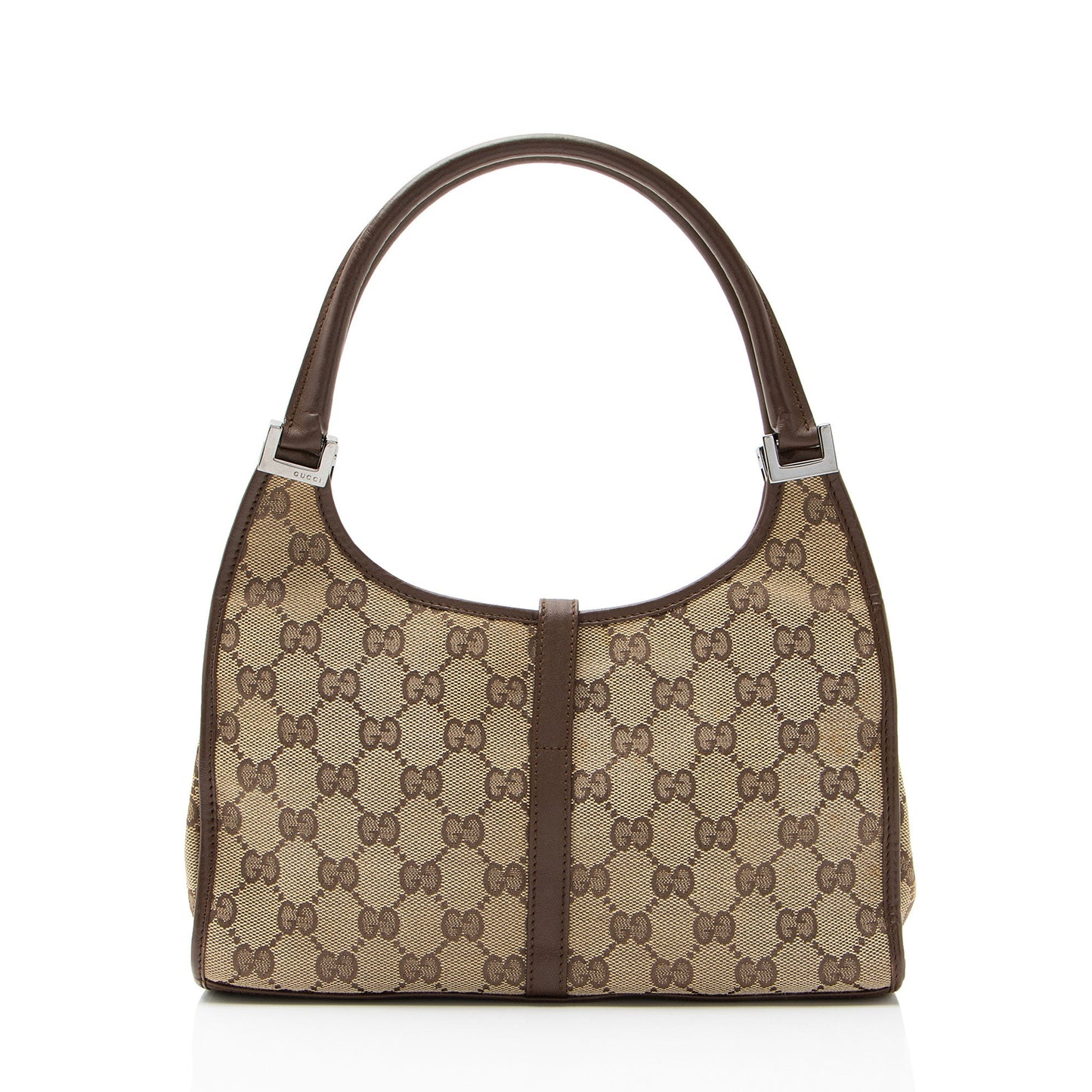 Gucci Vintage GG Canvas Bardot Small Satchel