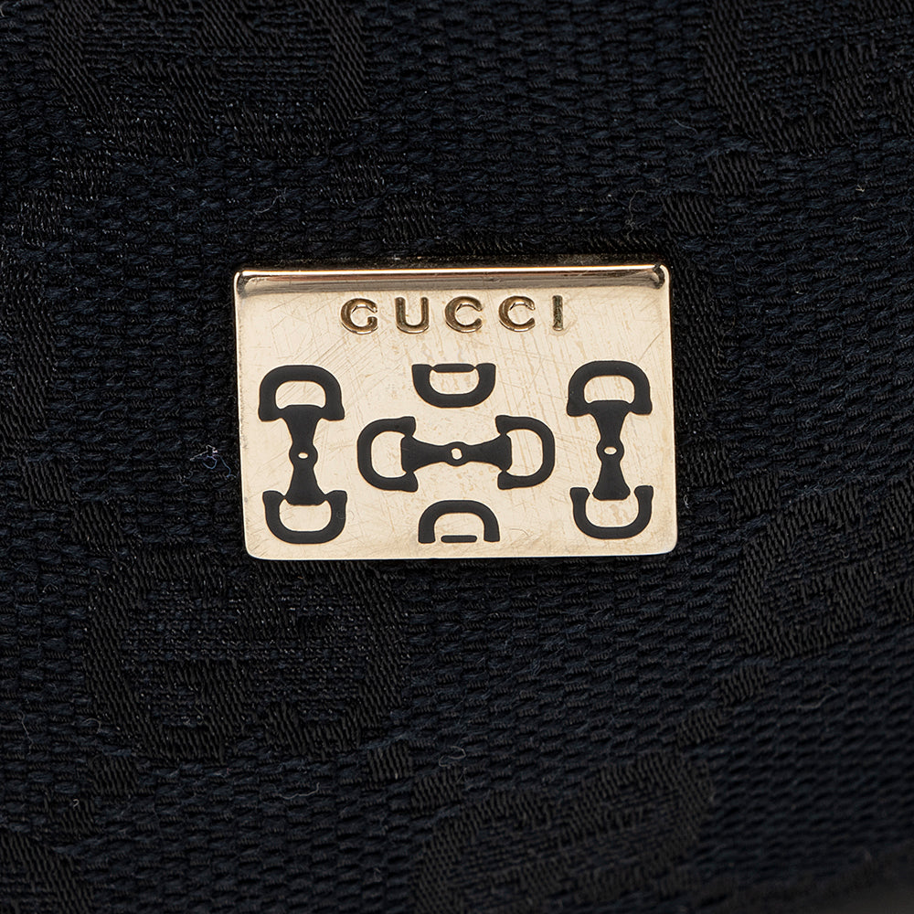 Gucci Vintage GG Canvas Horsebit Small Tote (SHF-19171)