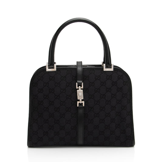 Gucci Vintage GG Canvas Jackie Dome Satchel (SHF-TGvarJ)