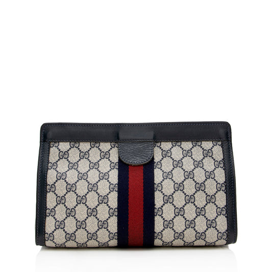 Gucci Vintage GG Plus Web Clutch - FINAL SALE (SHF-17304)
