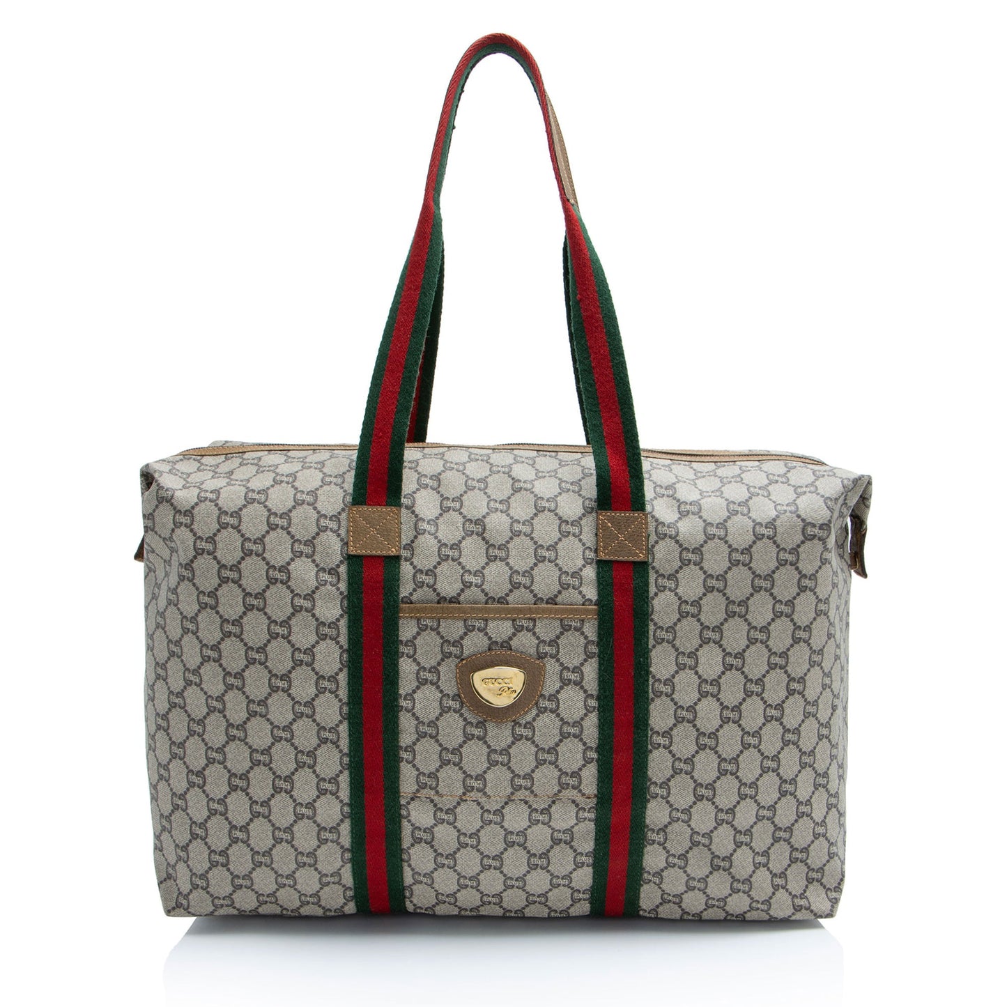 Gucci Vintage GG Plus Web Travel Tote (SHF-eJxKkp)