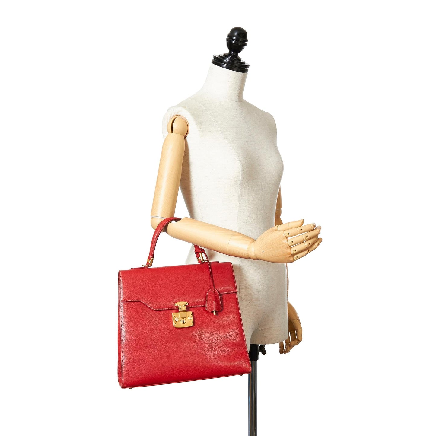 Gucci Vintage Lady Lock Leather Handbag (SHG-31855)
