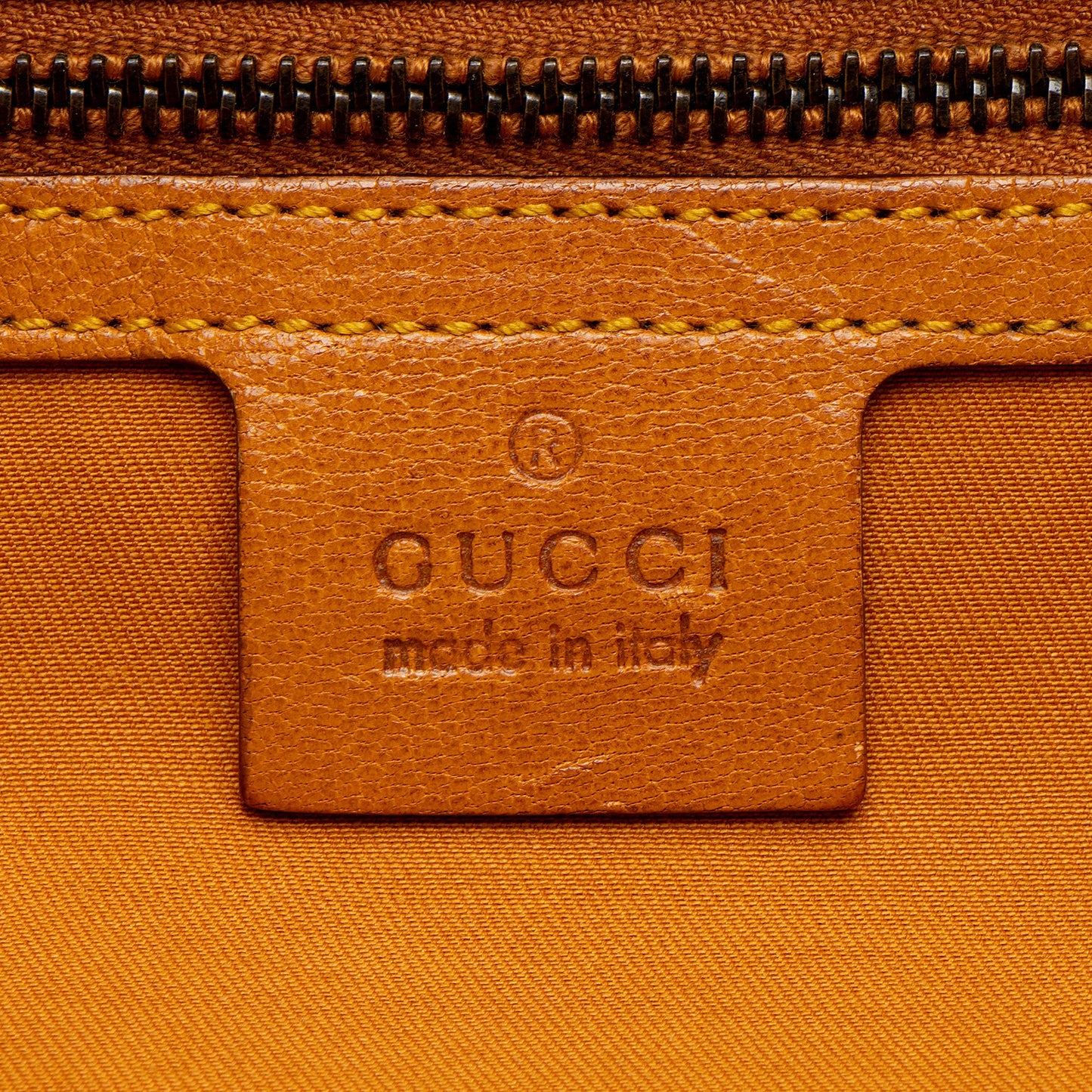 Gucci Vintage Leather Bamboo Studded Hobo