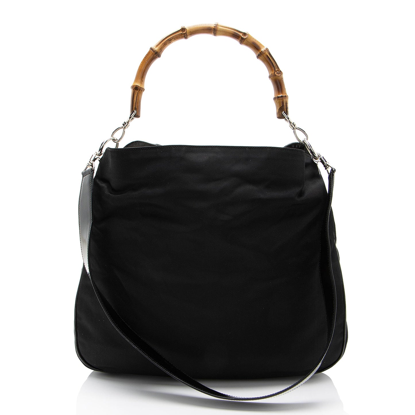 Gucci Vintage Nylon Bamboo Shoulder Bag