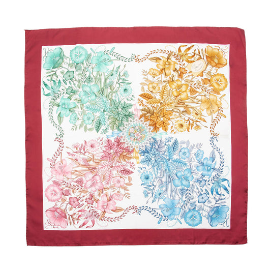 Gucci Vintage Silk Vittorio Accornero Floral 90cm Scarf