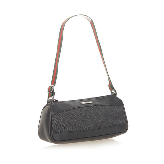 Gucci Web Denim Baguette (SHG-36578)
