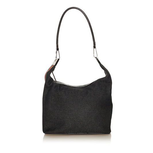 Gucci Web Denim Shoulder Bag (SHG-34386)